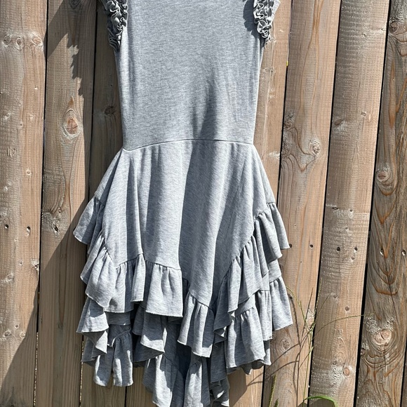 Lemon Loves Lime Gray Ruffles Dress And Bottoms Set - Picture 7 of 11